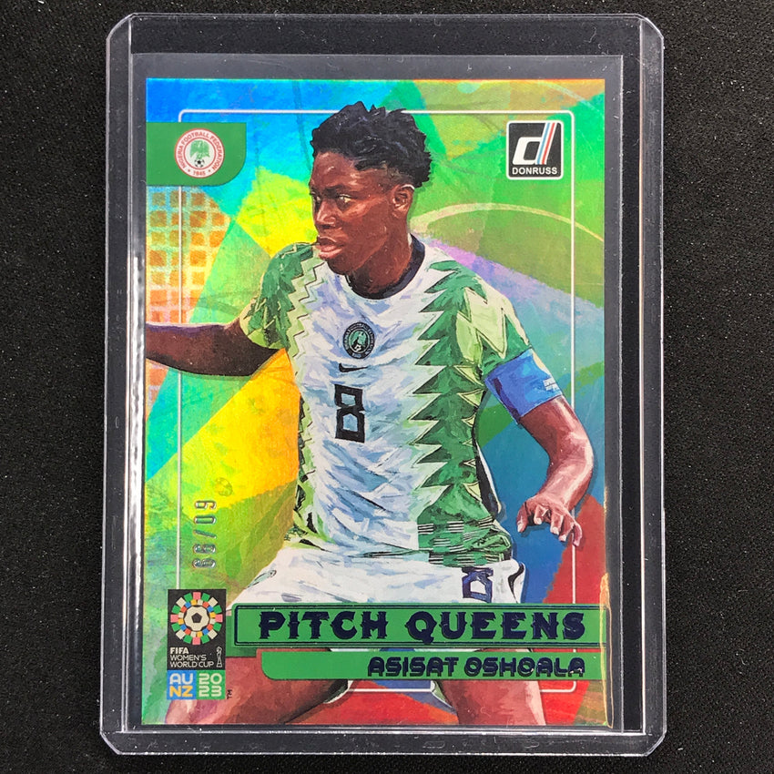 2023 Donruss Fifa Womens World Cup Asisat Oshoala Pitch Queens Blue 60/99