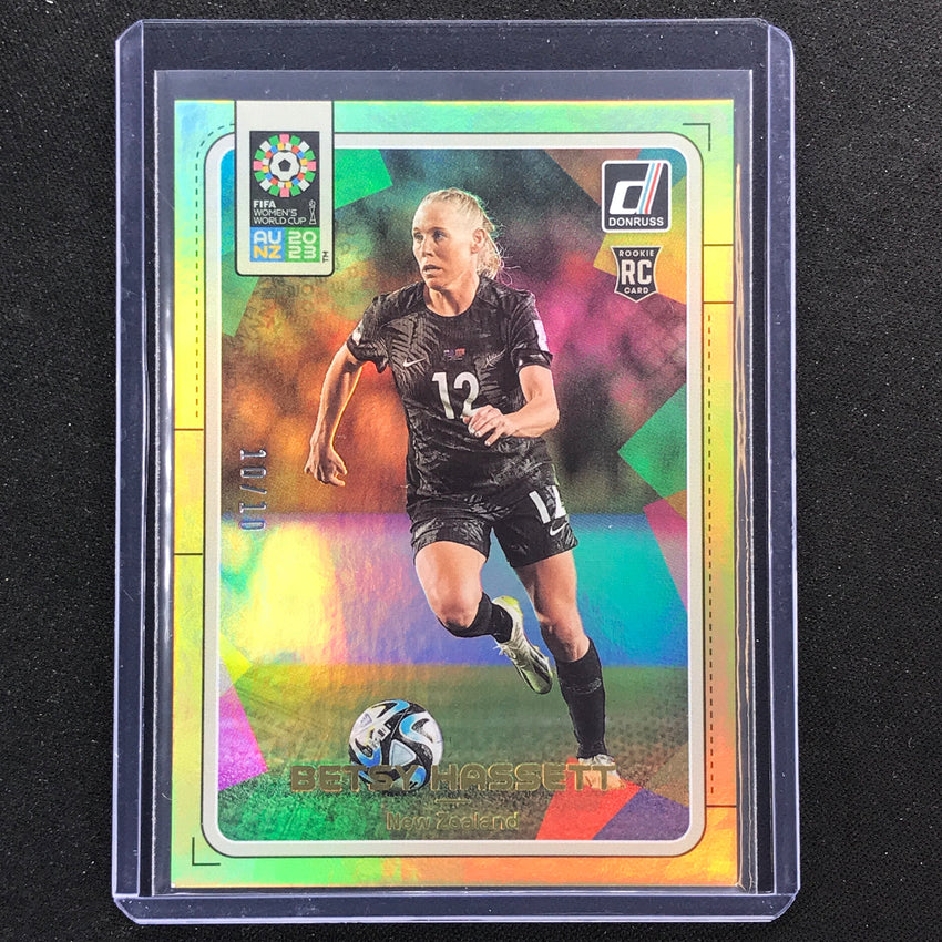 2023 Donruss Fifa Womens World Cup Betsy Hassett Rookie Gold 10/10 No 117