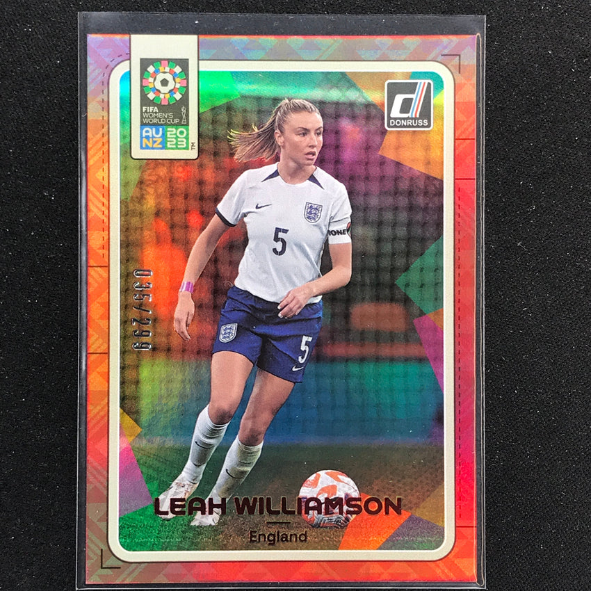 2023 Donruss Fifa Womens World Cup Leah Williamson Red 35/299 No 55