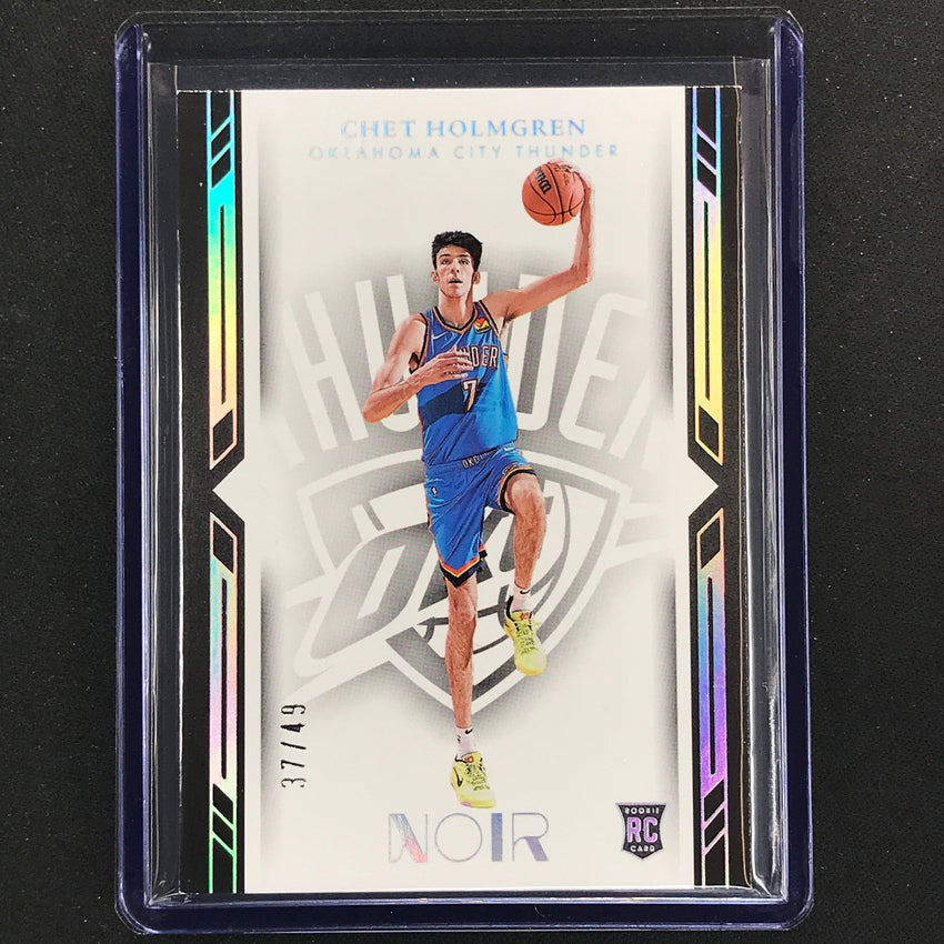 2022-23 Noir Chet Holmgren Rookie Base Icon Edition Holo Silver 37/49