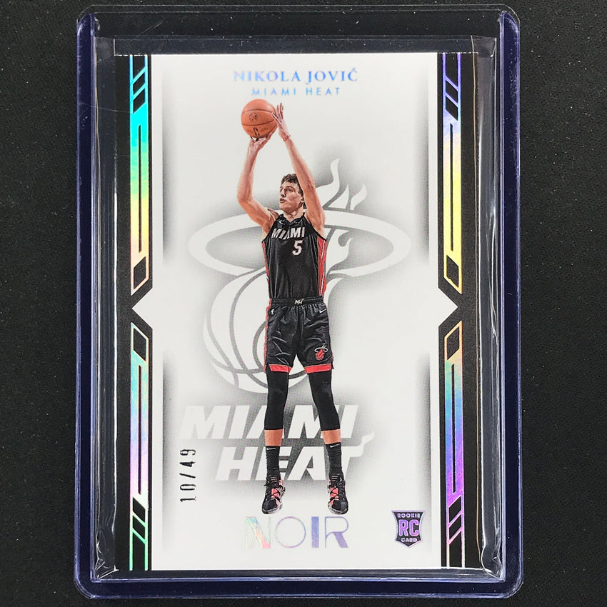 2022-23 Noir Nikola Jovic Rookie Base Icon Edition Holo Silver 10/49