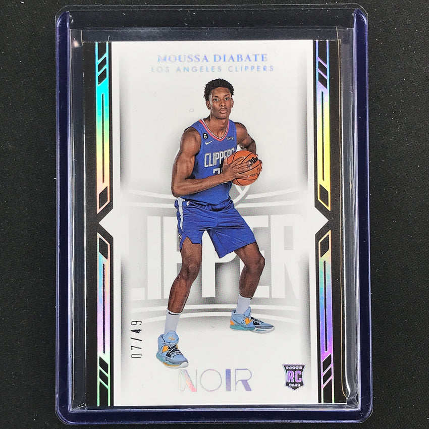 2022-23 Noir Moussa Diabate Rookie Base Icon Edition Holo Silver 7/49