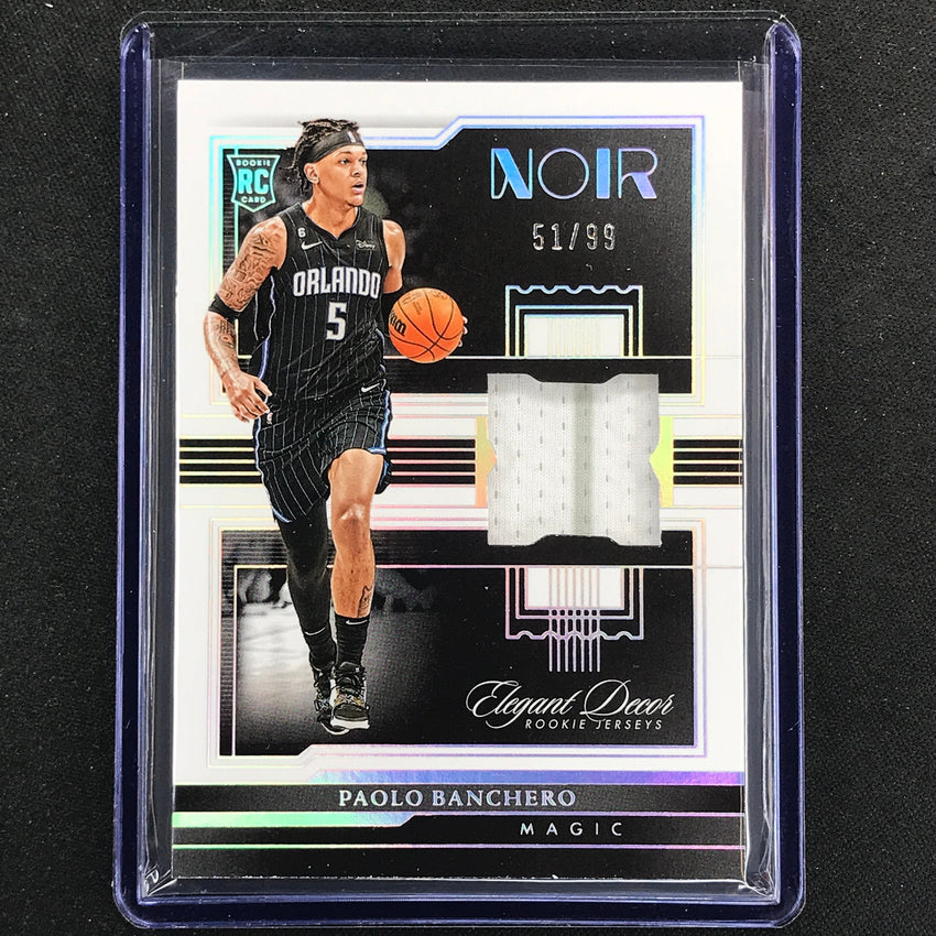 2022-23 Noir Paolo Banchero Elegant Decor Rookie Jersey Silver 51/99