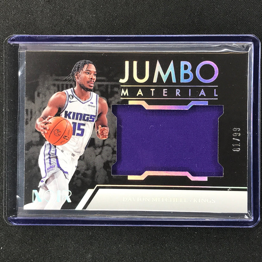 2022-23 Noir Davion Mitchell Jumbo Material Jersey Silver 81/99