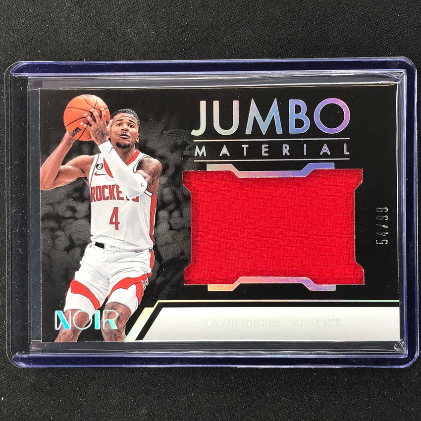 2022-23 Noir Jalen Green Jumbo Material Jersey Silver 54/99