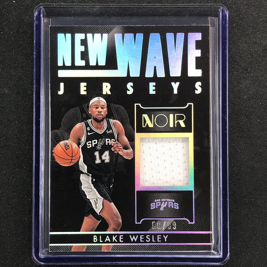 2022-23 Noir Blake Wesley New Wave Rookie Jersey Silver 50/99