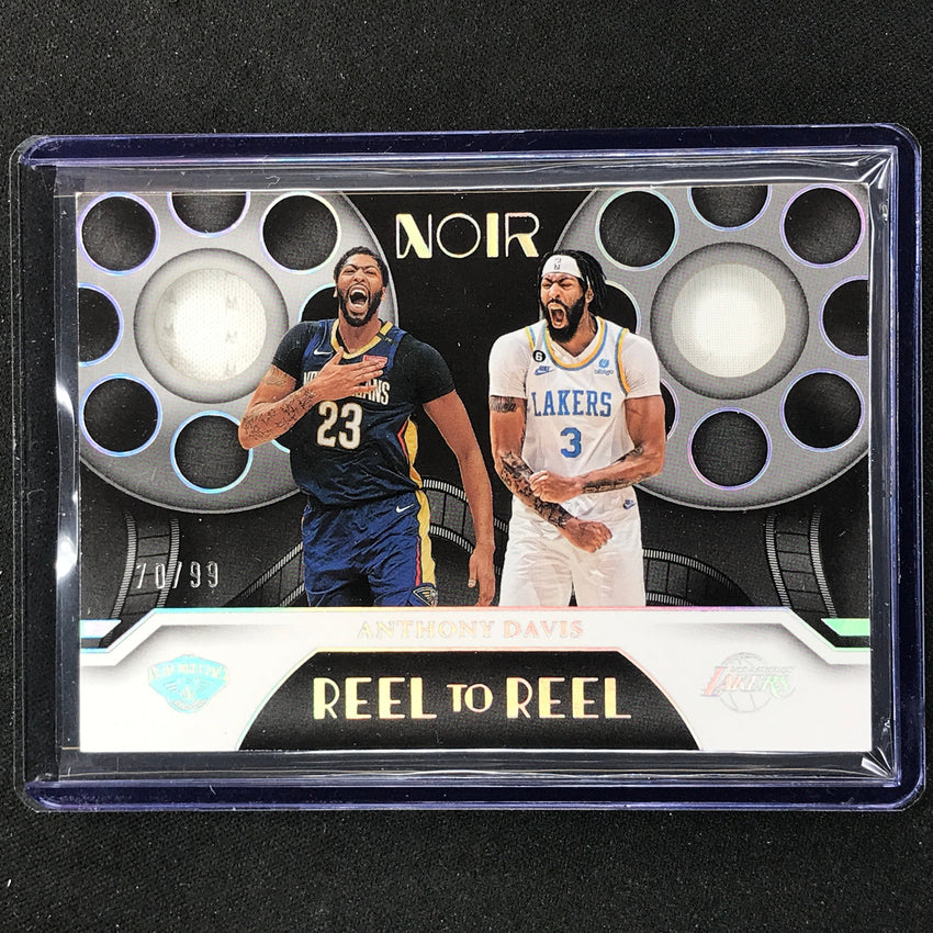 2022-23 Noir Anthony Davis Reel To Reel Memorabilia Jersey Silver 70/99
