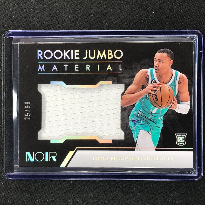 2022-23 Noir Bryce Mcgowens Rookie Jumbo Material Jersey Silver 25/99