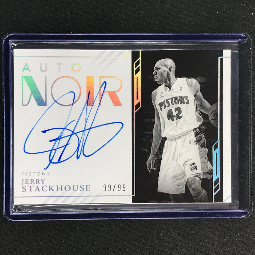 2022-23 Noir Jerry Stackhouse Auto Noir Black And White Auto Holo Silver 95/99
