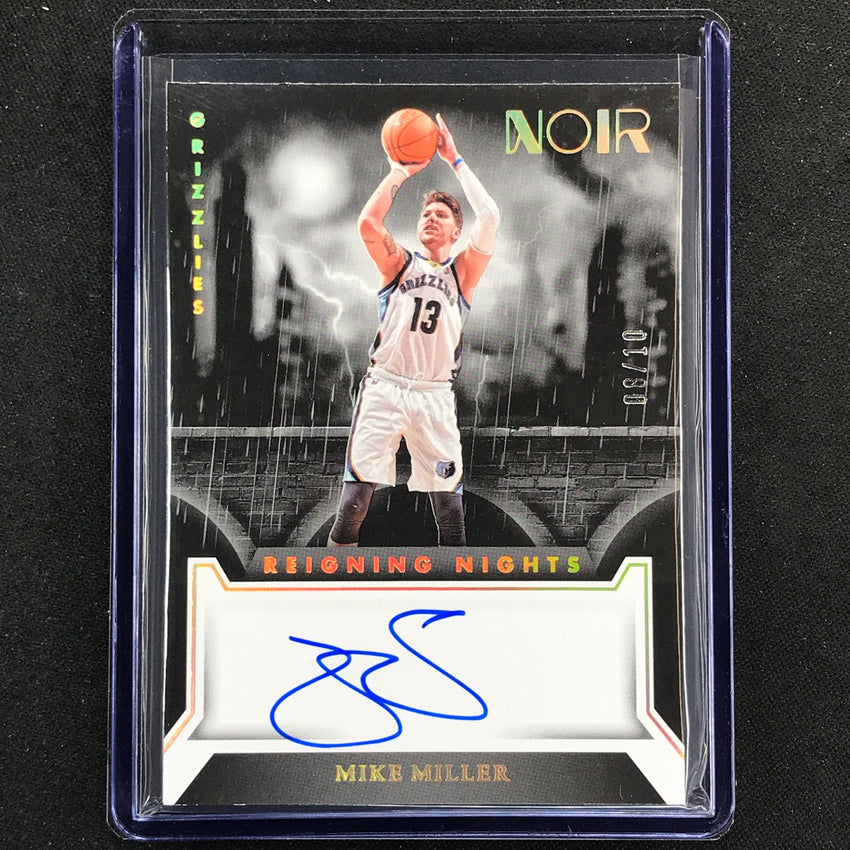 2022-23 Noir Mike Miller Reigning Nights Signatures Auto Holo Gold 8/10