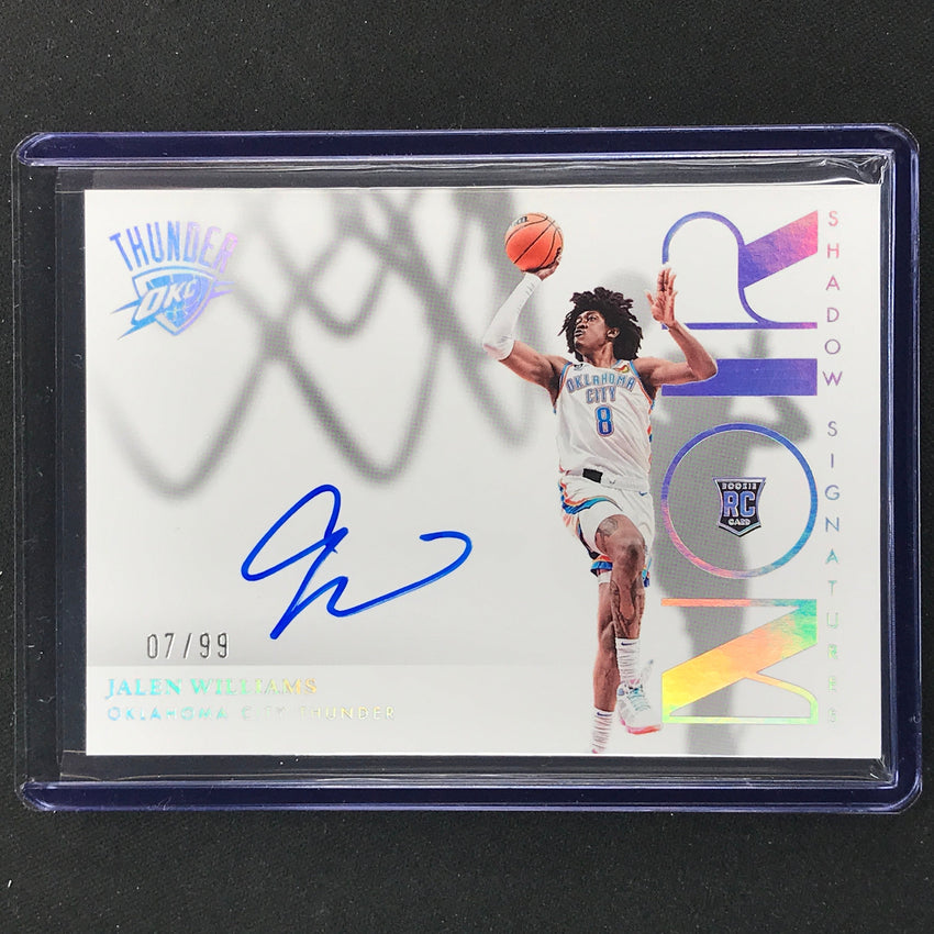 2022-23 Noir Jalen Williams Shadow Signatures Rookie Auto Holo Silver 7/99