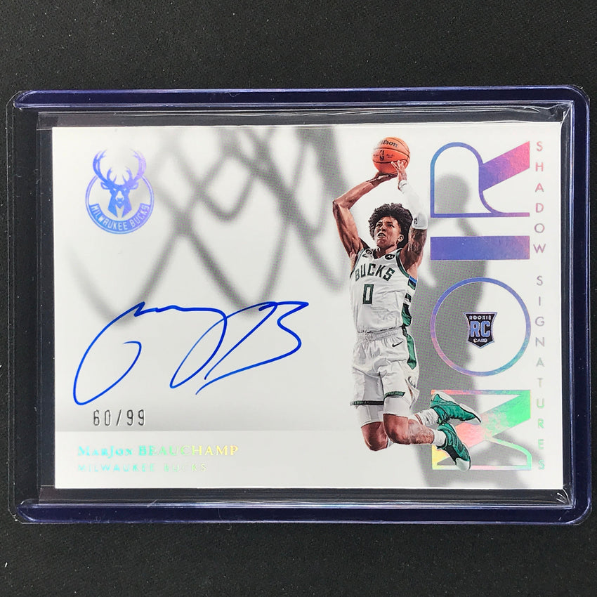 2022-23 Noir Marjon Beauchamp Shadow Signatures Rookie Auto Holo Silver 60/99
