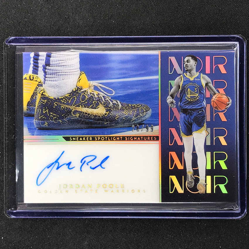 2022-23 Noir Jordan Poole Sneaker Spotlight Signatures Auto 28/99