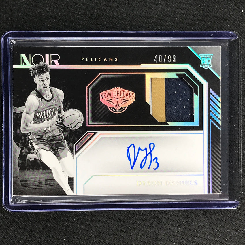 2022-23 Noir Dyson Daniels Rookie Patch Auto Black And White 40/99 No 313