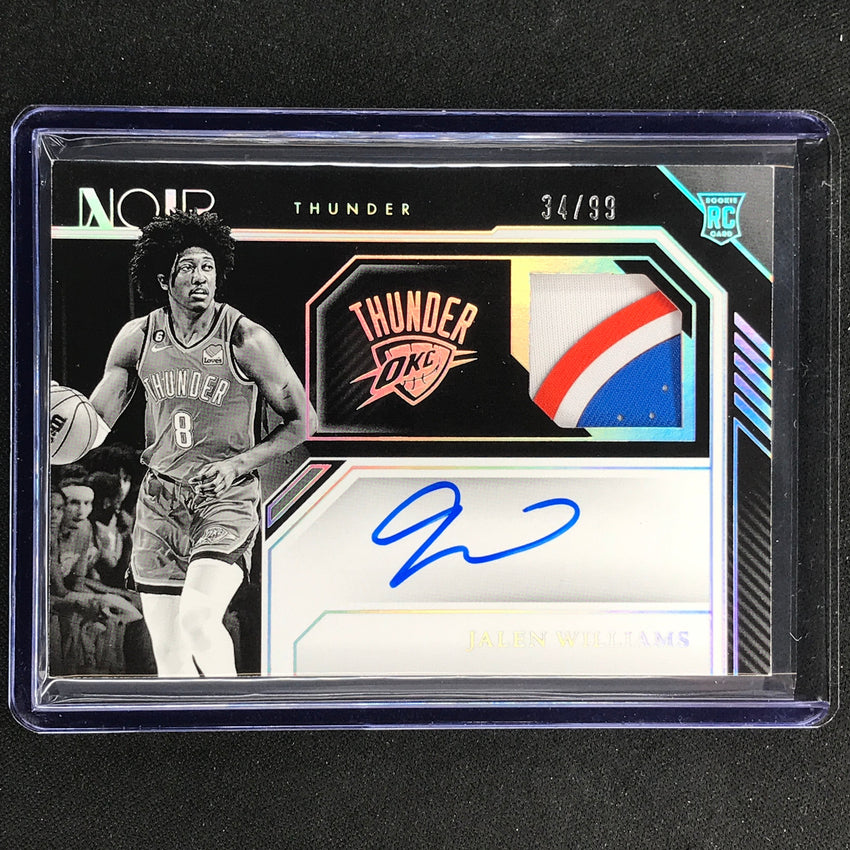 2022-23 Noir Jalen Williams Rookie Patch Auto Black And White 34/99 No 332