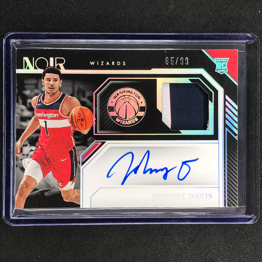 2022-23 Noir Johnny Davis Rookie Patch Auto Color 85/99 No 357