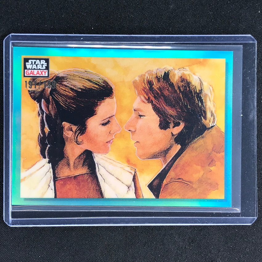 2023 Star Wars Galaxy Chrome The Princess And The Scoundrel Base Aqua 191/199 No 5