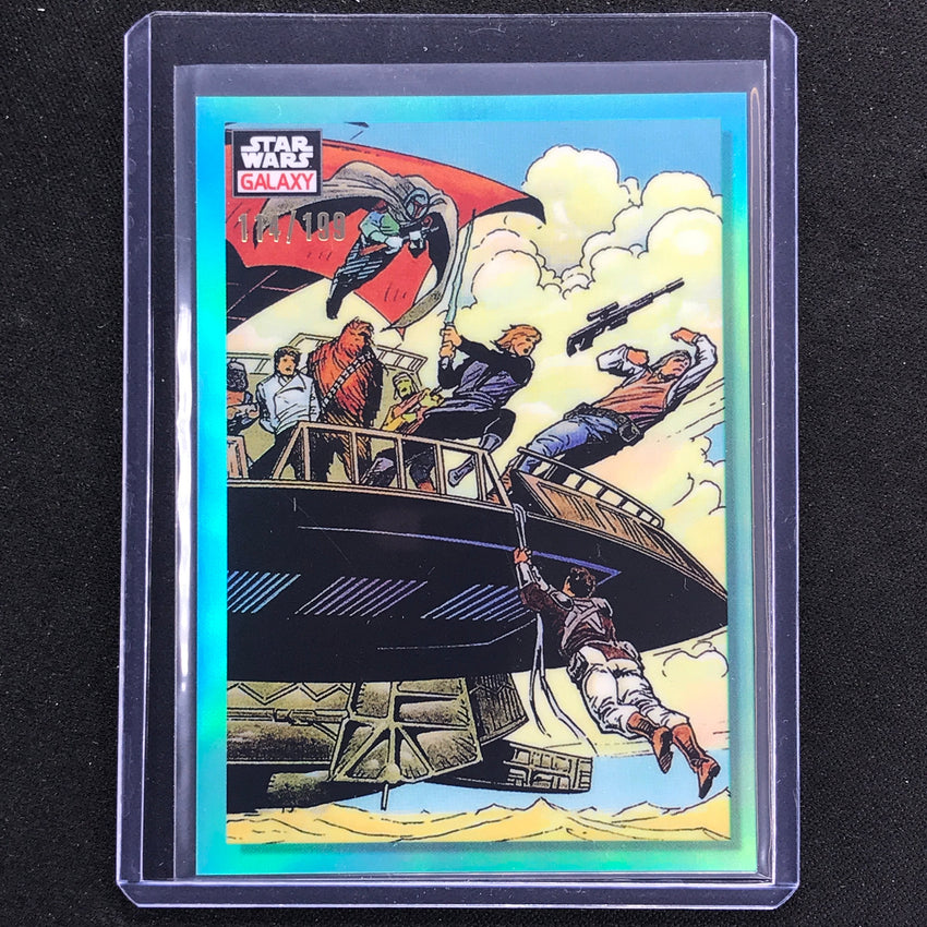 2023 Star Wars Galaxy Chrome Skirmish Above The Sarlacc Base Aqua 114/199 No 14