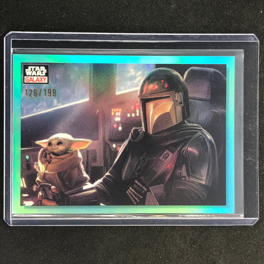 2023 Star Wars Galaxy Chrome WING MAN Base Aqua 126/199 #44