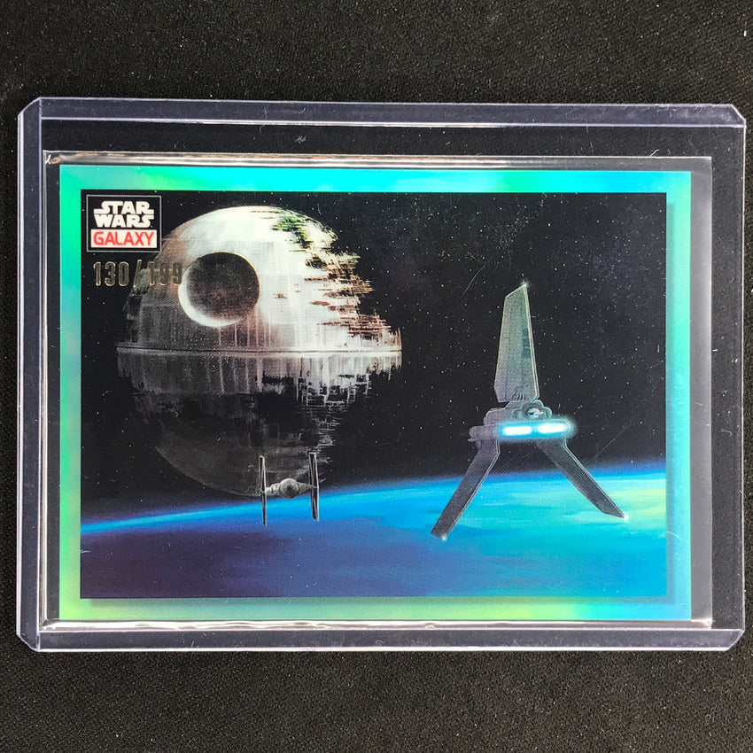 2023 Star Wars Galaxy Chrome Vaders Shuttle Base Aqua 130/199 No 96