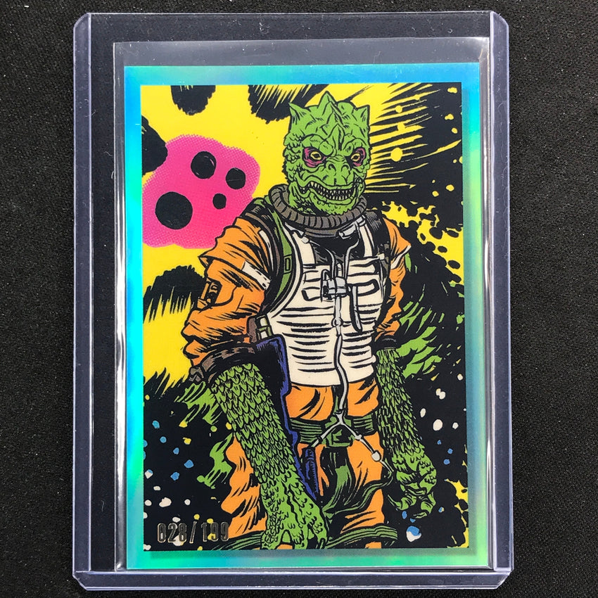 2023 Star Wars Galaxy Chrome Bossk Darth Vader Bounty Hunters Aqua 28/199