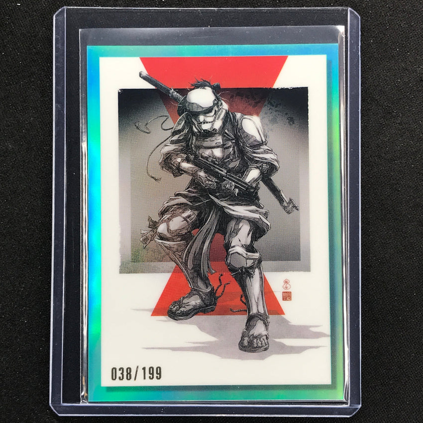 2023 Star Wars Galaxy Chrome Stormtrooper Galactic Visions Aqua 38/199 No 14