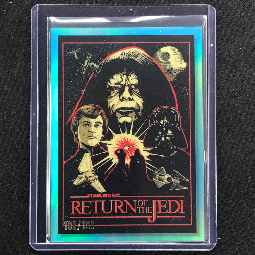 2023 Star Wars Galaxy Chrome RETURN OF THE JEDI 40th Anniversary Aqua 188/199 #4