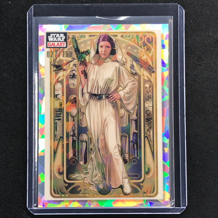 2023 Star Wars Galaxy Chrome Princess Leia Organa Base Atomic 27/150 No 82