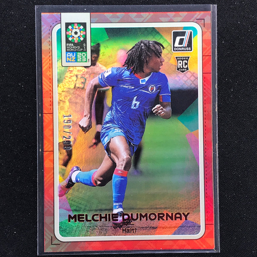 2023 Donruss Fifa Womens World Cup Melchie Dumornay Rookie Red 190/299 No 77