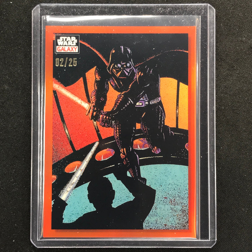 2023 Star Wars Galaxy Chrome CARBONITE CHAMBER DUEL Base Orange 2/25 #22