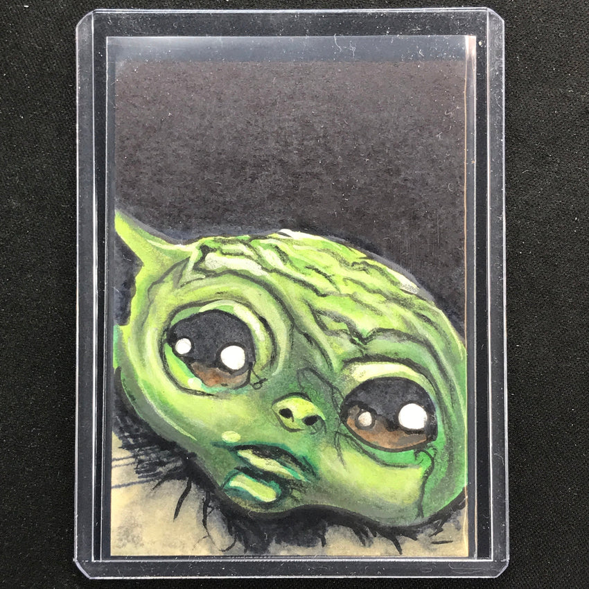 2023 Star Wars Galaxy Chrome Grogu Sketch Card 1/1 Eric M