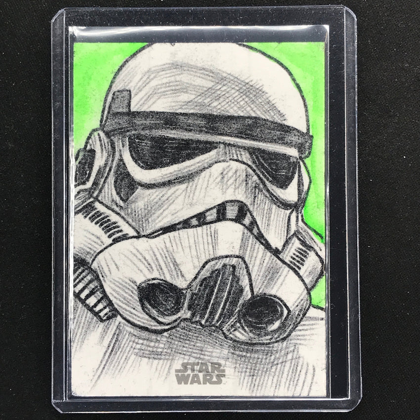 2023 Star Wars Galaxy Chrome Stormtrooper Sketch Card 1/1 Jeff Benito