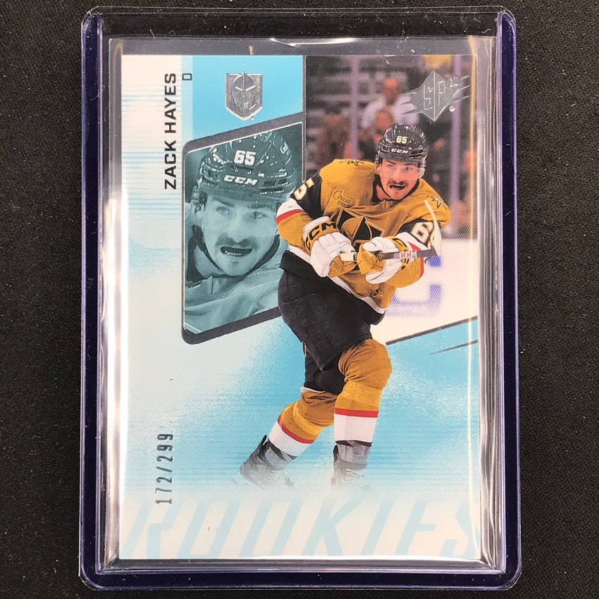 2022-23 Spx Nhl Zack Hayes Rookie Base 172/299