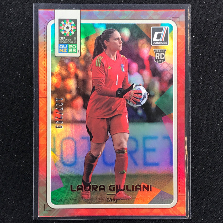 2023 Donruss Fifa Womens World Cup Laura Giuliani Rookie Red 127/299 No 83