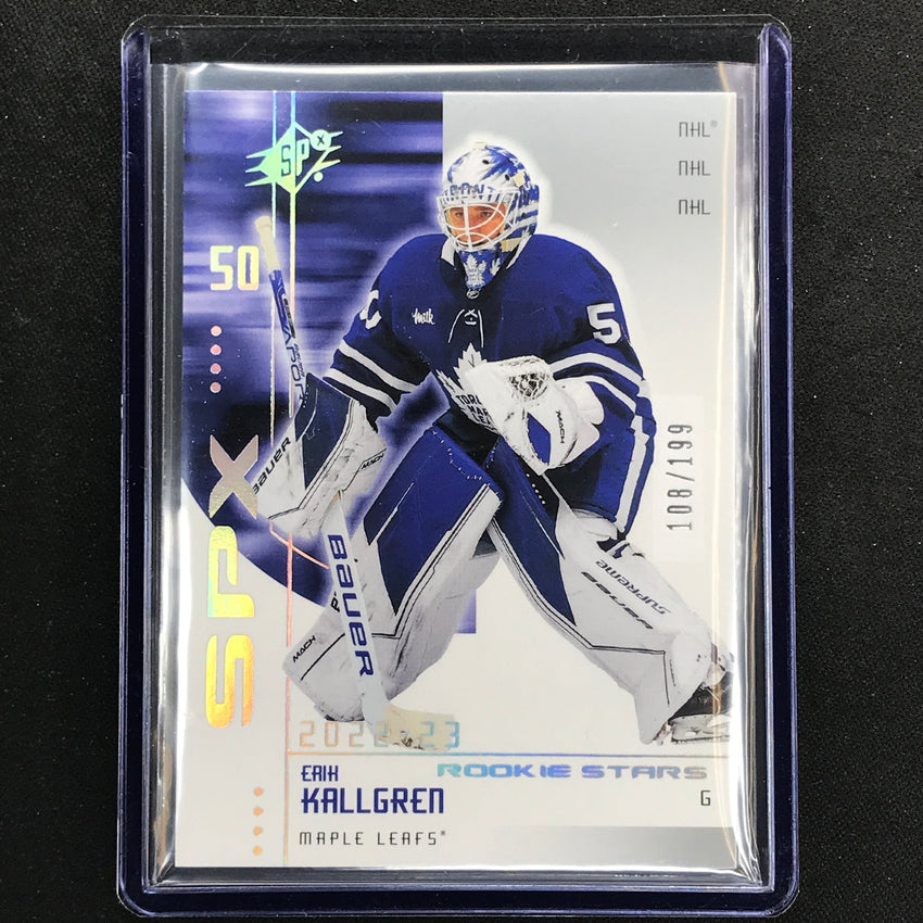 2022-23 Spx Nhl Erik Kallgren 2002-03 Retro Rookie Base 108/199