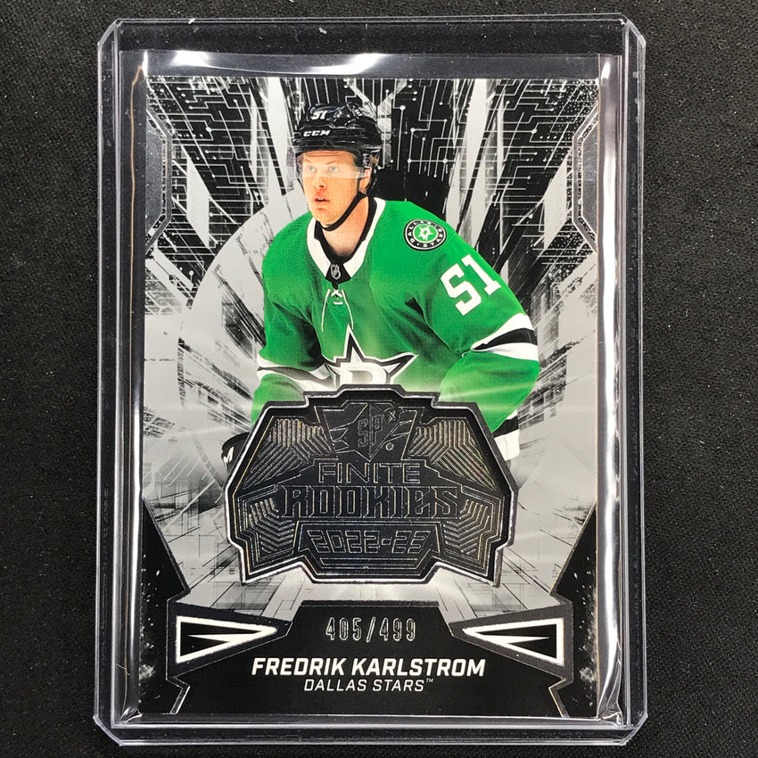 2022-23 Spx Nhl Fredrik Karlstrom Finite Rookies Silver 405/499