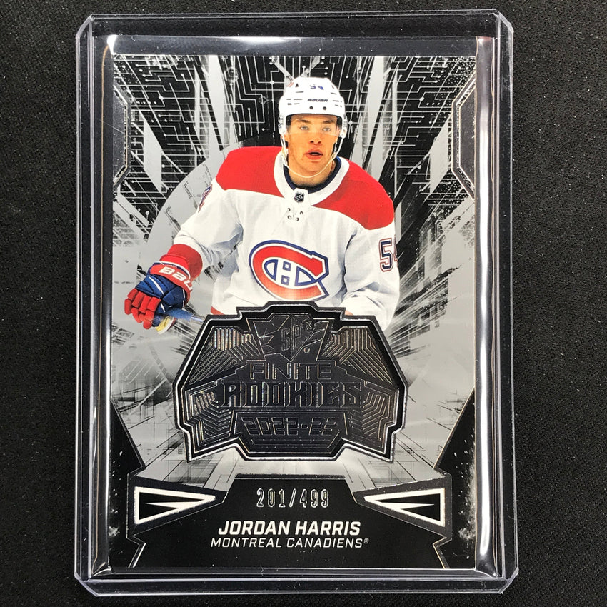 2022-23 Spx Nhl Jordan Harris Finite Rookies Silver 201/499