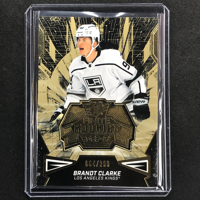 2022-23 Spx Nhl Brandt Clarke Finite Rookies Gold 64/299