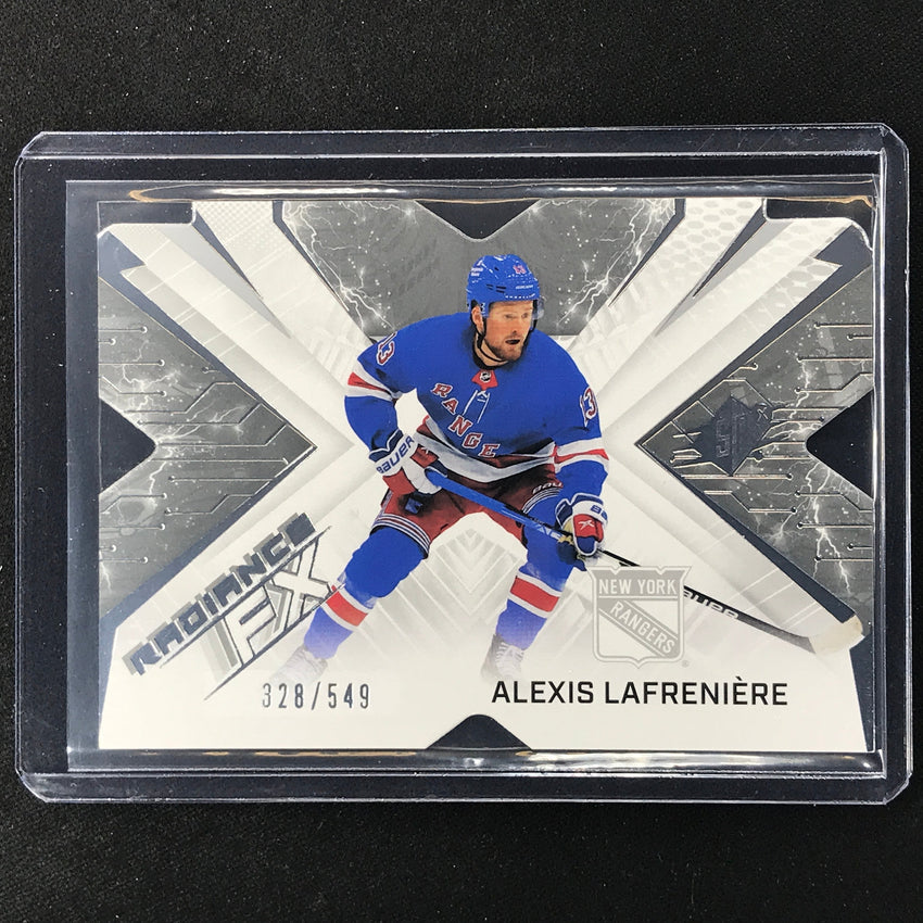 2022-23 Spx Nhl Alexis Lafreniere Radiance Fx Veteran Silver 328/549