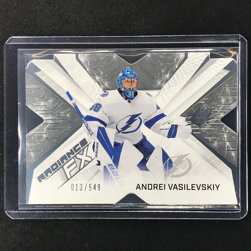 2022-23 Spx Nhl Andrei Vasilevskiy Radiance Fx Veteran Silver 13/549