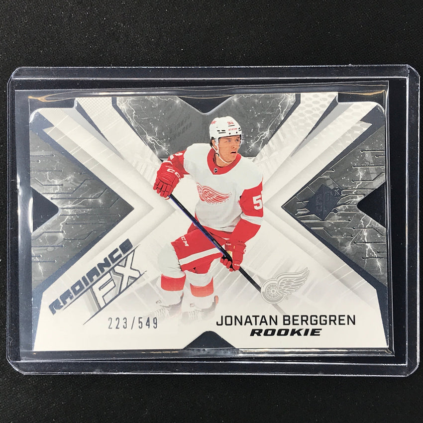 2022-23 Spx Nhl Jonathan Berggren Radiance Fx Rookie Silver 223/549