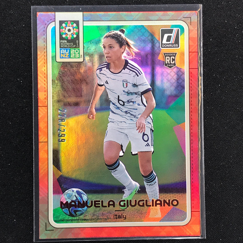 2023 Donruss Fifa Womens World Cup Manuela Giugliano Rookie Red 228/299 No 84