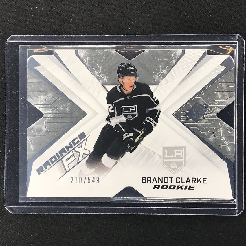2022-23 Spx Nhl Brandt Clarke Radiance Fx Rookie Silver 210/549