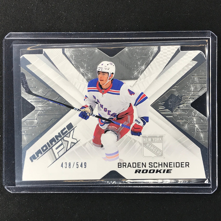 2022-23 Spx Nhl Braden Schneider Radiance Fx Rookie Silver 438/549