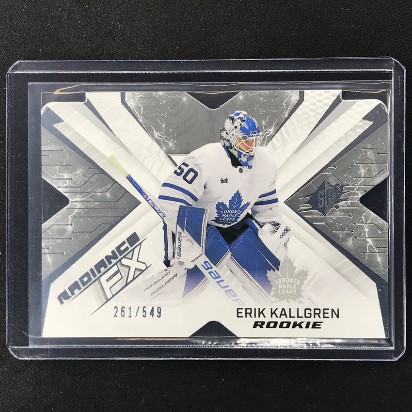 2022-23 Spx Nhl Erik Kallgren Radiance Fx Rookie Silver 261/549