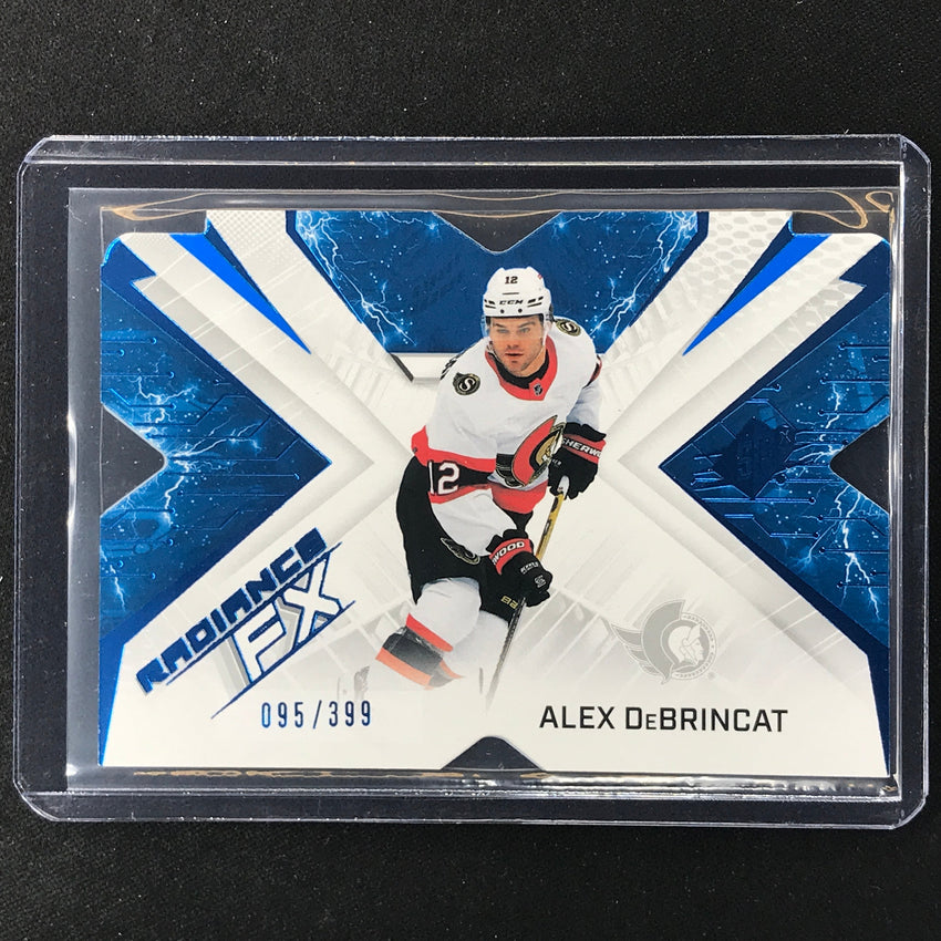2022-23 Spx Nhl Alex Debrincat Radiance Fx Veteran Blue 95/399