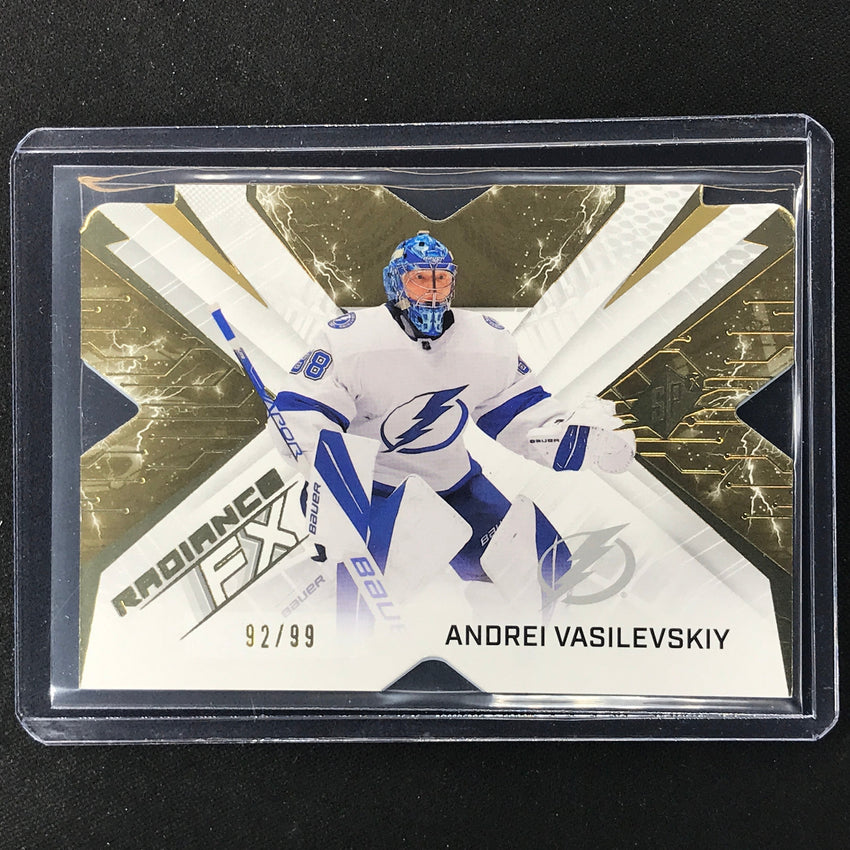 2022-23 Spx Nhl Andrei Vasilevskiy Radiance Fx Veteran Gold 92/99