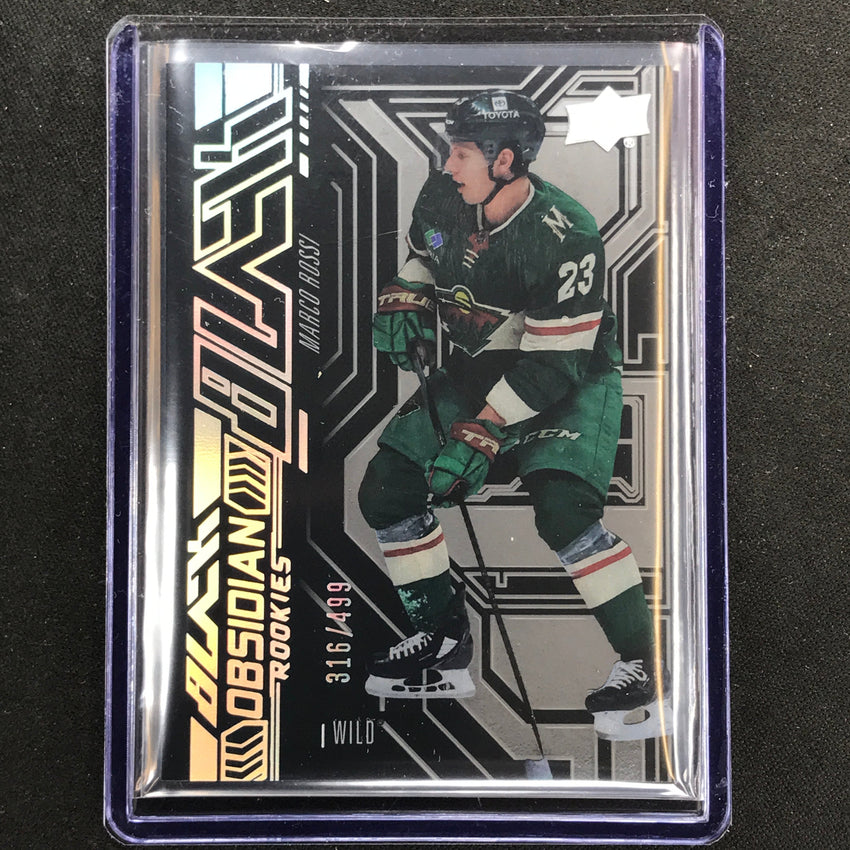 2022-23 Spx Nhl Marco Rossi Ud Black Obsidian Rookie Base 316/499