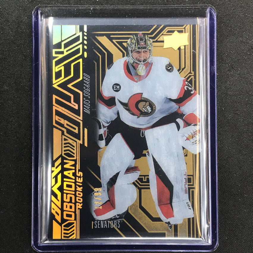 2022-23 Spx Nhl Mads Sogaard Ud Black Obsidian Rookie Gold 12/99