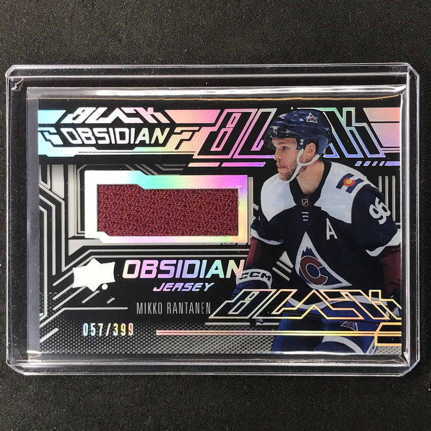 2022-23 Spx Nhl Mikko Rantanen Ud Black Obsidian Rookie Jersey 57/399